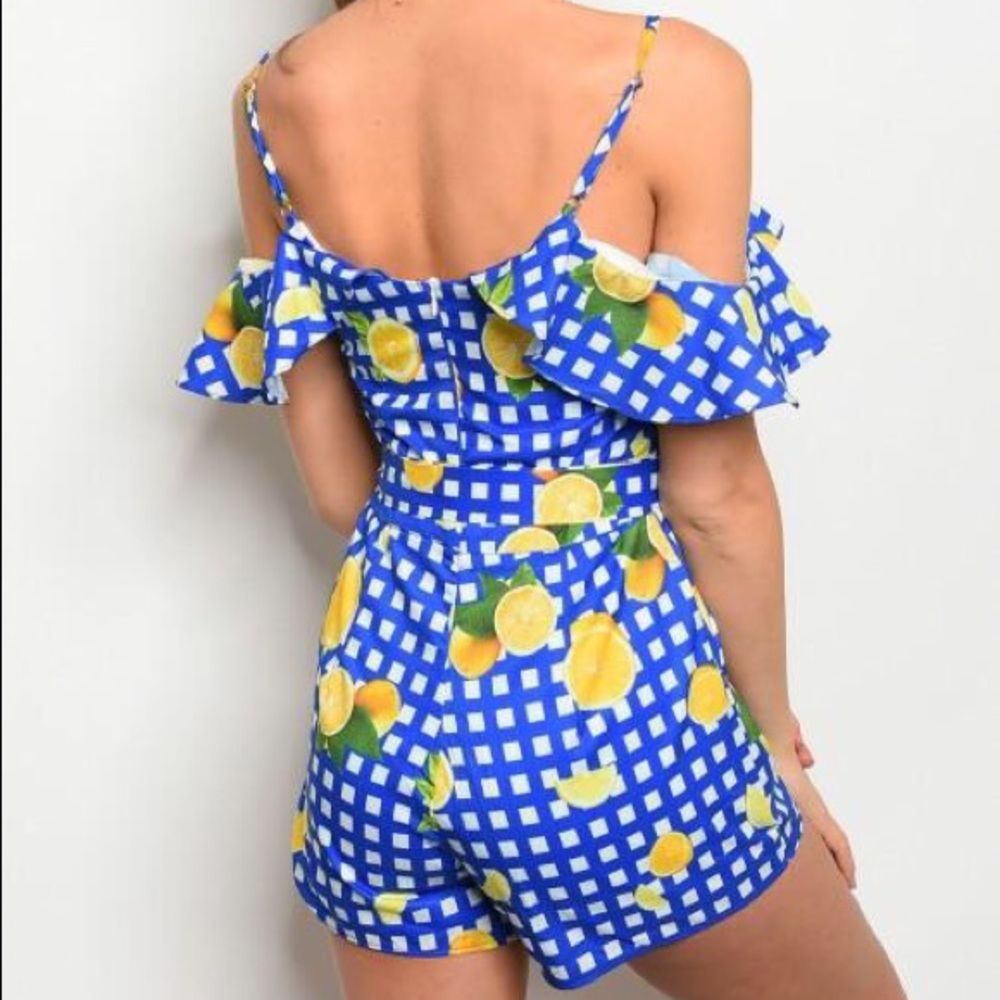 ‘Bittersweet’ Lemon Print Romper - Picture 3 of 5
